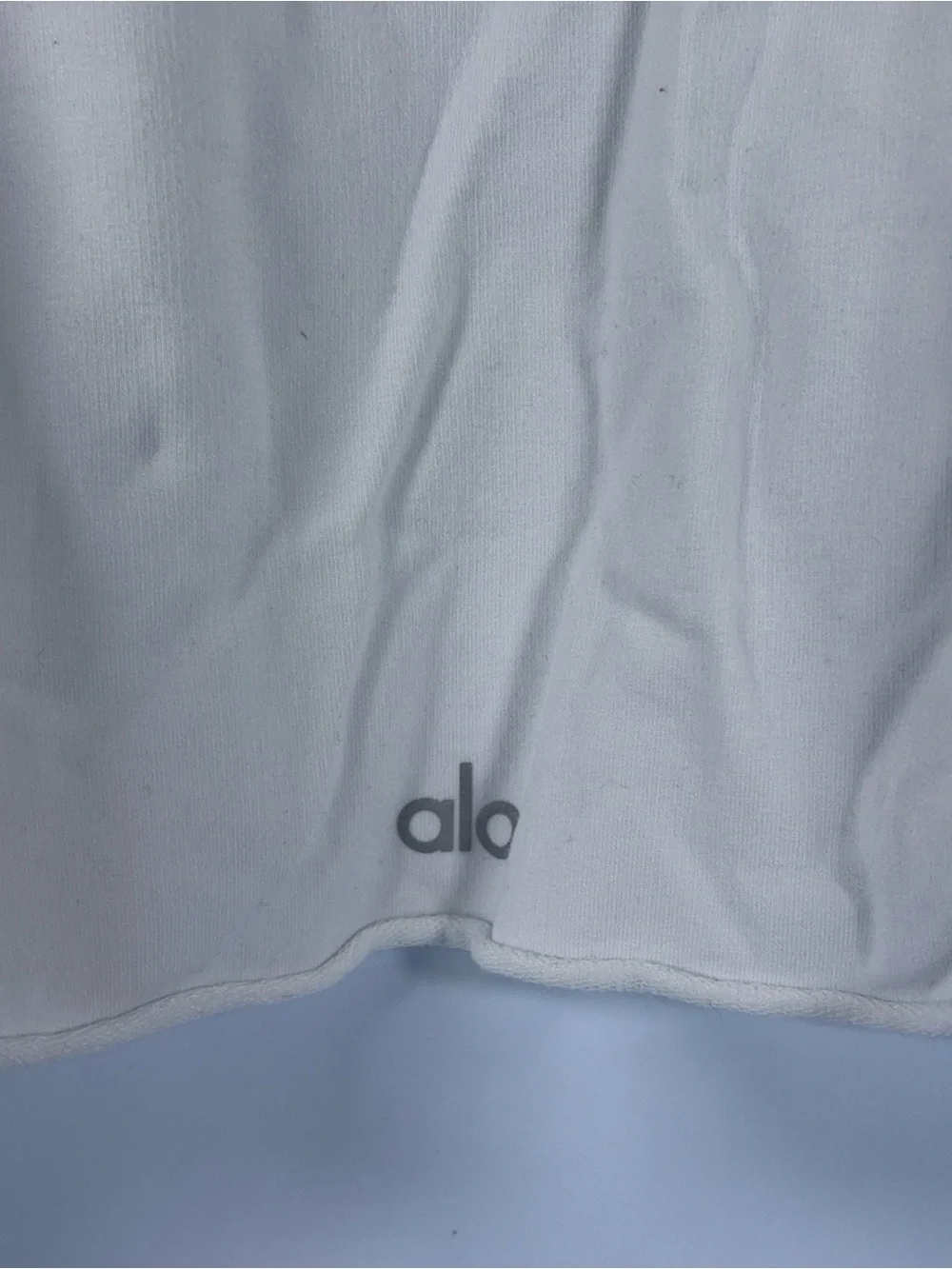 Alo Yoga Cropped Long Sleeve Top Womens Medium White Crewneck